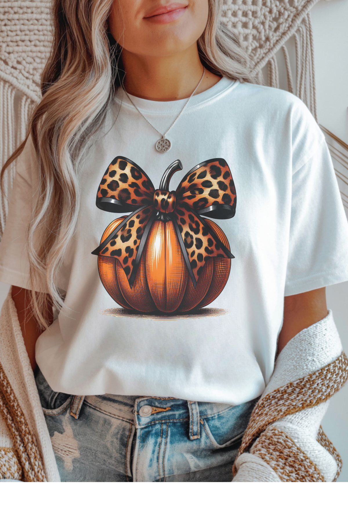 Wholesale Let the Games Begin - Pumpkin Bows #2 - White Gildan Tee
