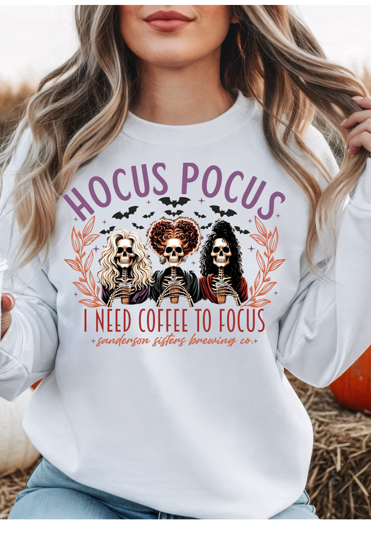 Wholesale Mulberry Nights - Hocus Pocus #1 - White Gildan Sweatshirt