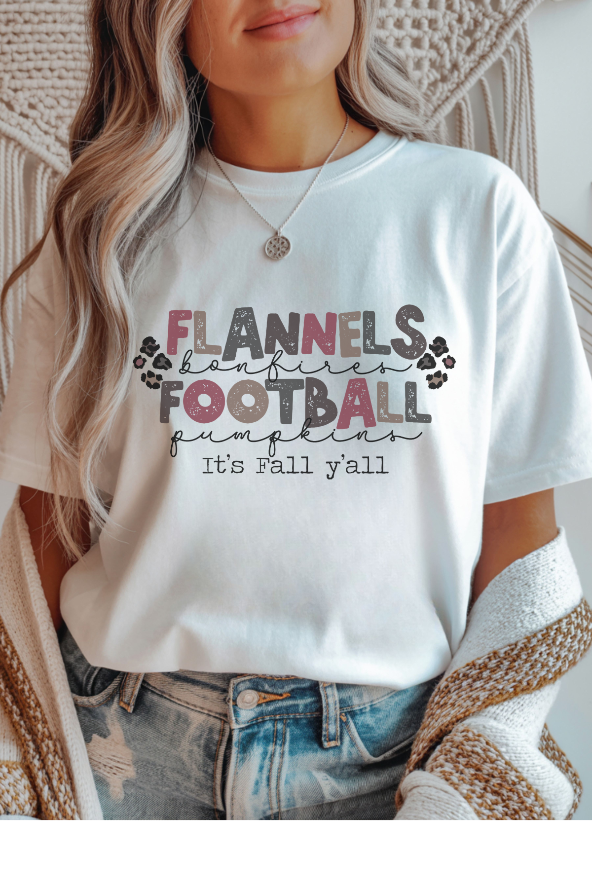 Wholesale Let the Games Begin - It's Fall Y'all #4 - White Gildan Tee
