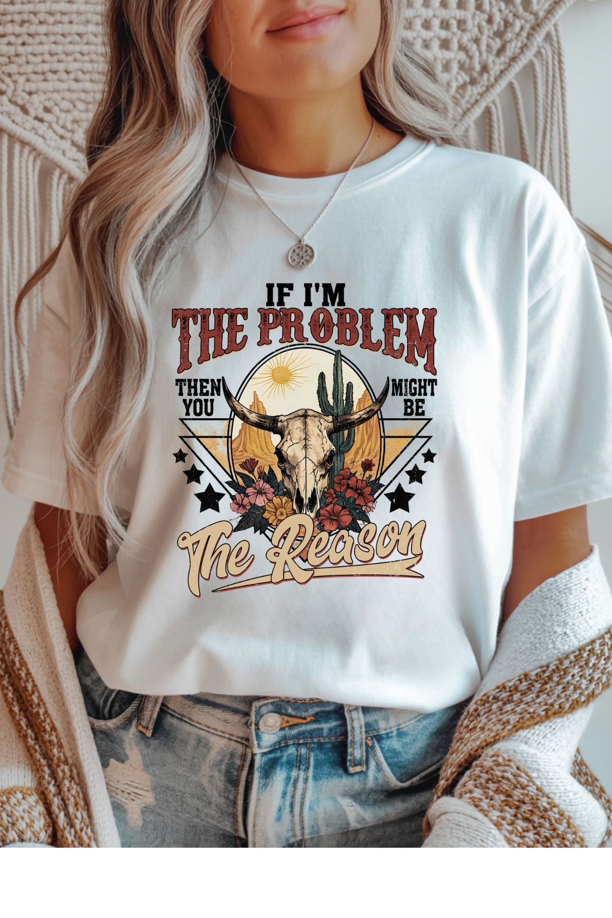 Wholesale Blush - The Problem #8 - White Gildan Tee