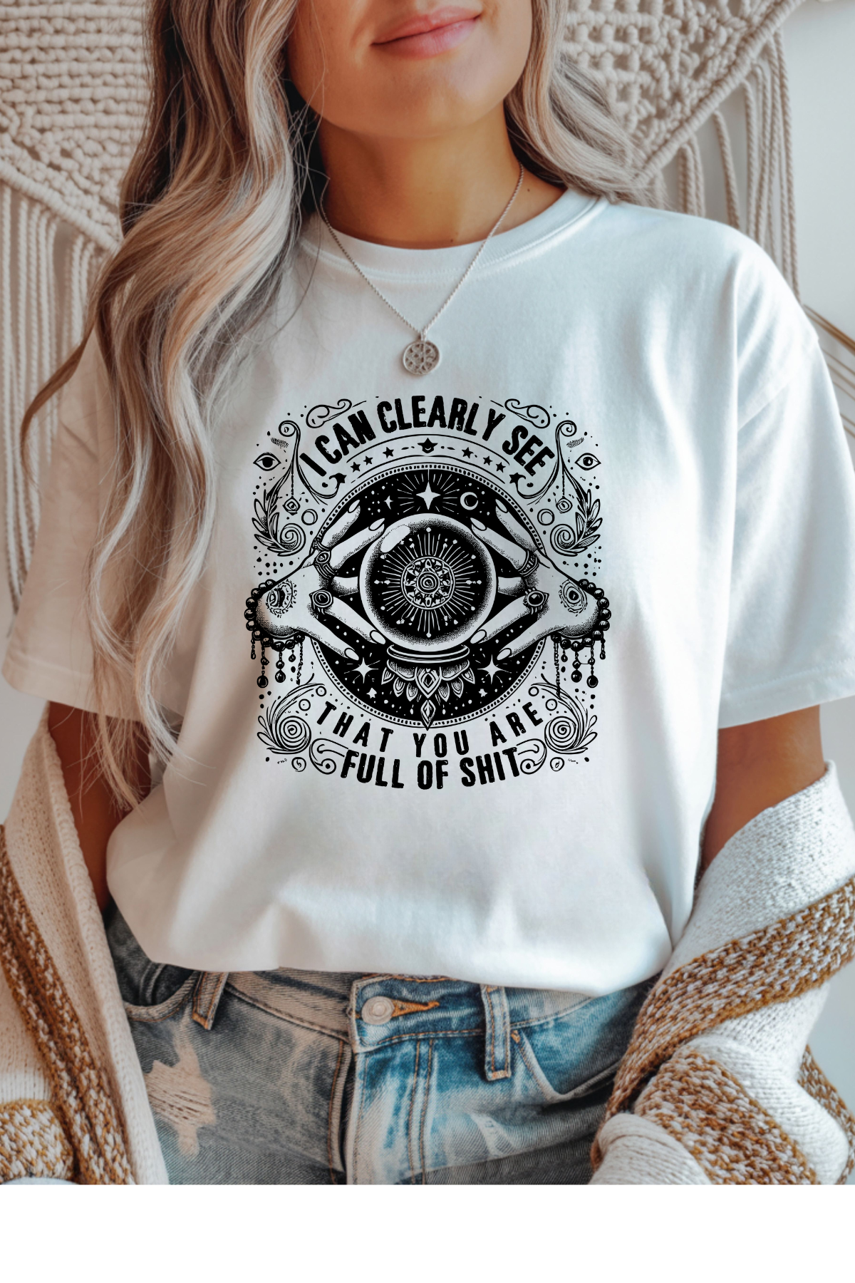 Wholesale Blue Waves - See Clearly #7 - White Gildan Tee