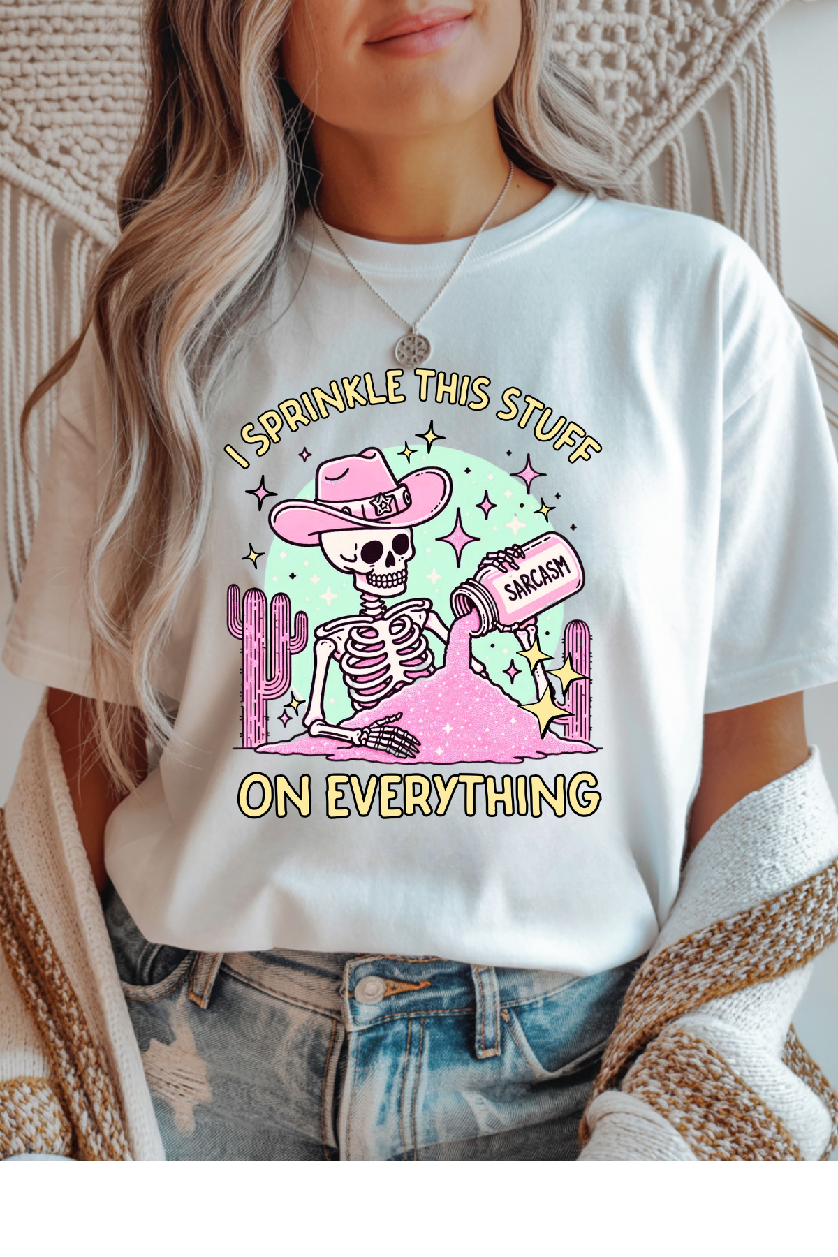 Wholesale Soft Meadow - Sarcasm Sprinkle #4 - White Gildan Tee