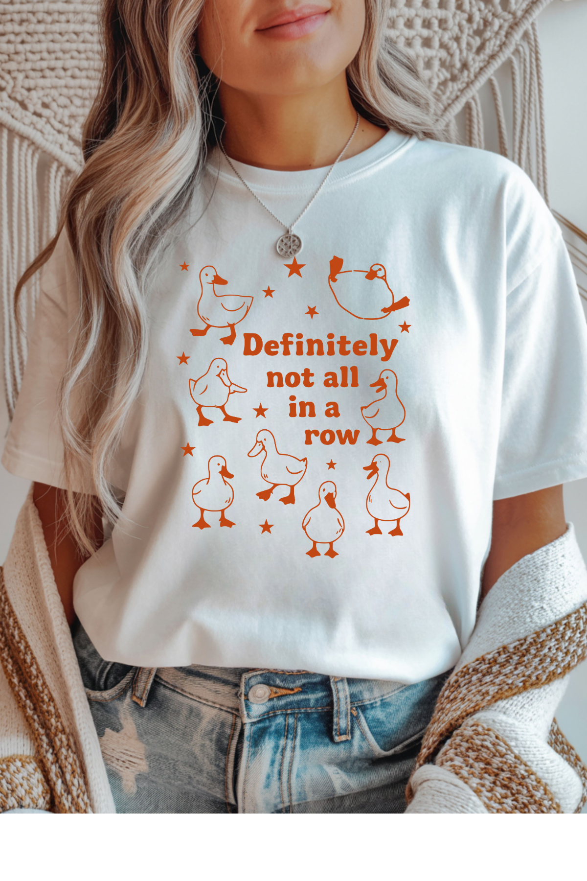 Wholesale Soft Meadow - Definitely Not #7 - White Gildan Tee
