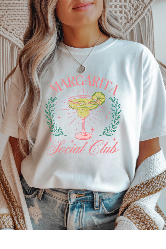 Wholesale Flower Power - Margarita Social Club #11 - White Gildan Tee
