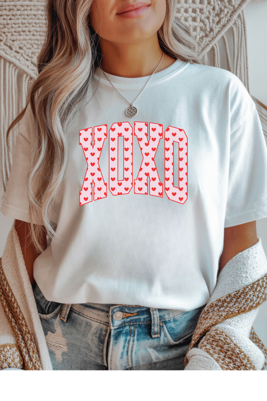 Wholesale Valentine's Day - XOXO #5 - White Gildan Tee