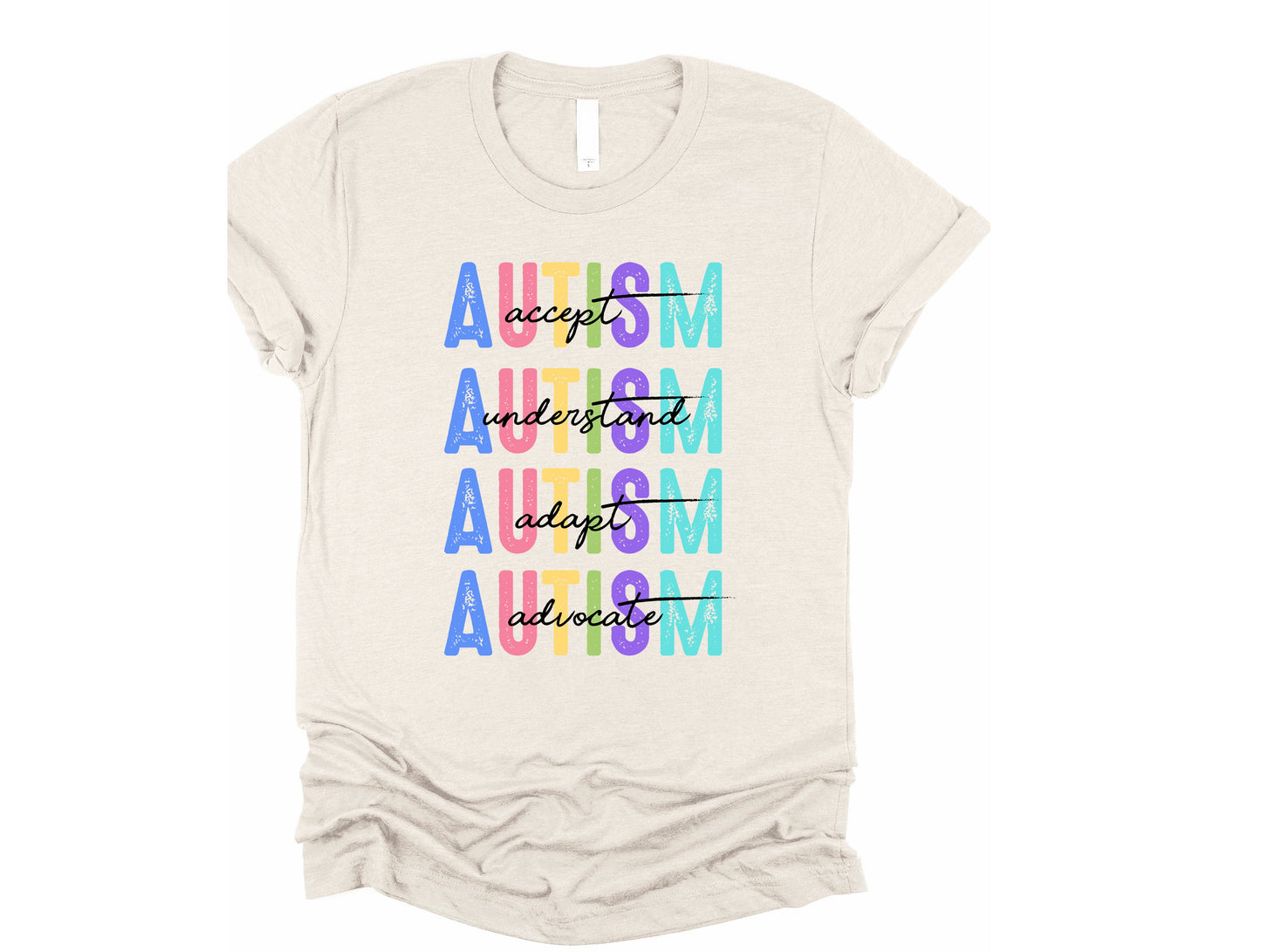 Wholesale Accept Understand Adapt Advocate Graphic Tee - White Tee