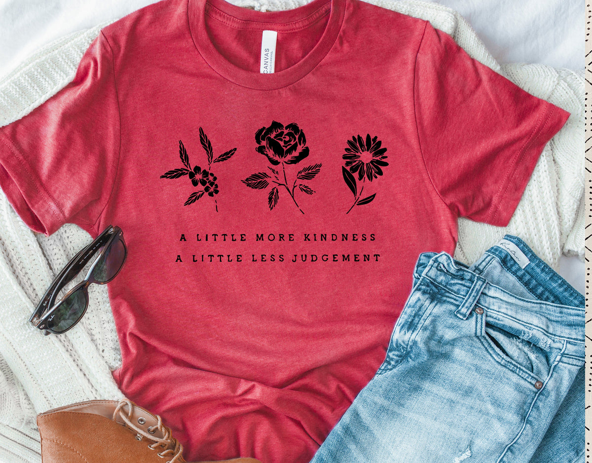 Wholesale A Little More Kindness Graphic Tee - Heather Grey