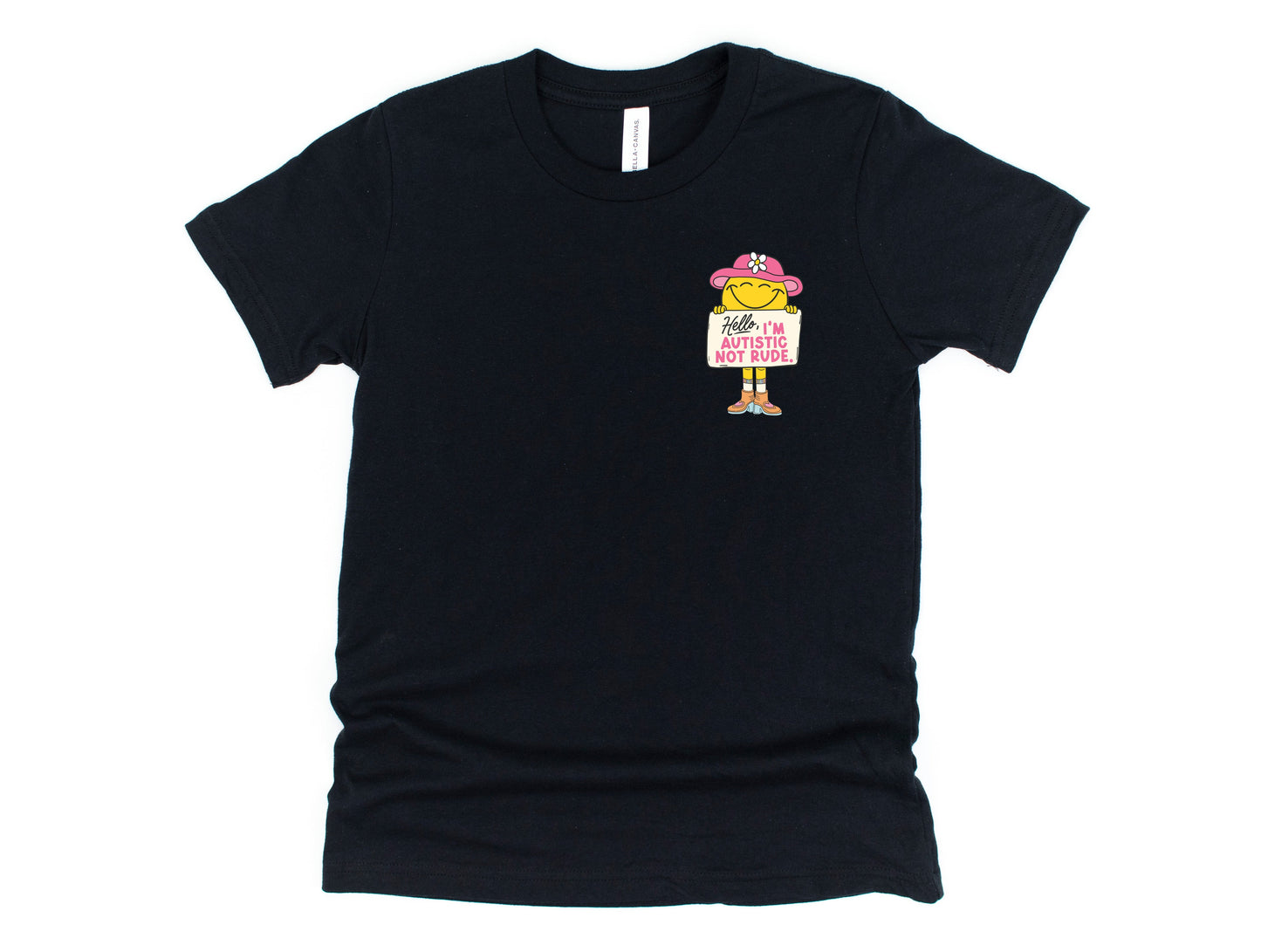 Wholesale Autistic Not Rude Graphic Tee - Black Tee