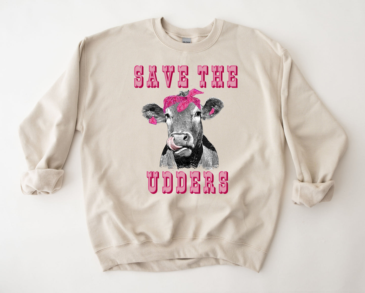 Wholesale Save the Udders Graphic Tee - Sand Sweatshirt