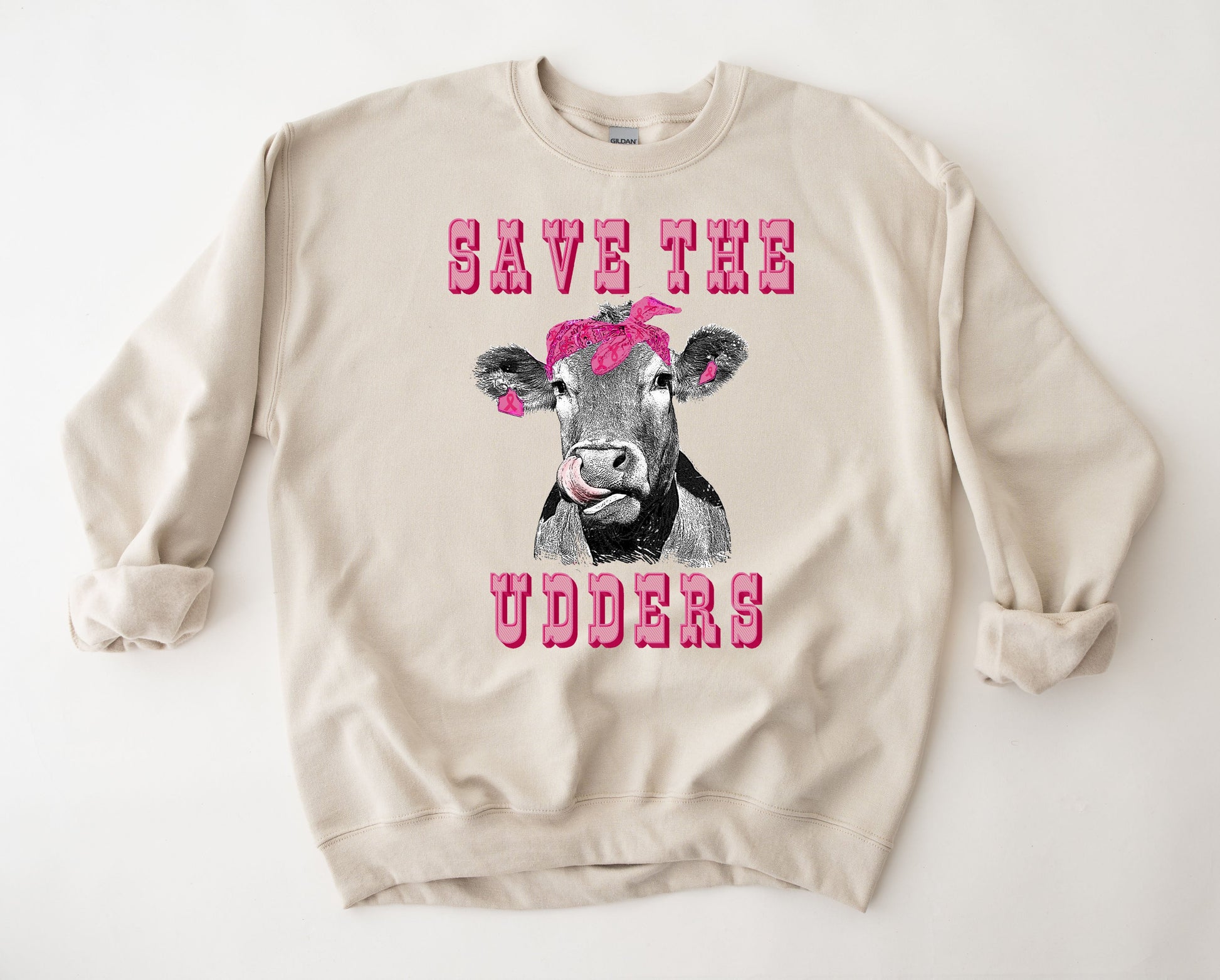 Wholesale Save the Udders Graphic Tee - Sand Sweatshirt