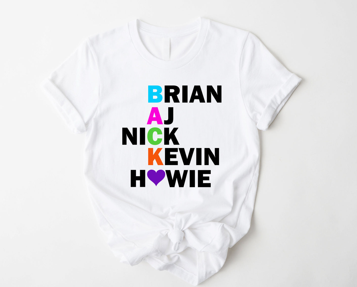 Wholesale Back Names Graphic Tee - White