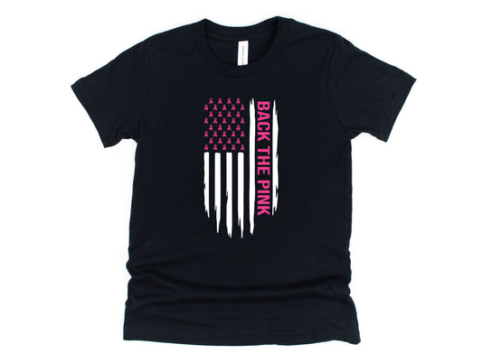 Wholesale Back the Pink Graphic Tee - Black