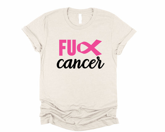 Wholesale BC F Cancer Graphic Tee - Pink