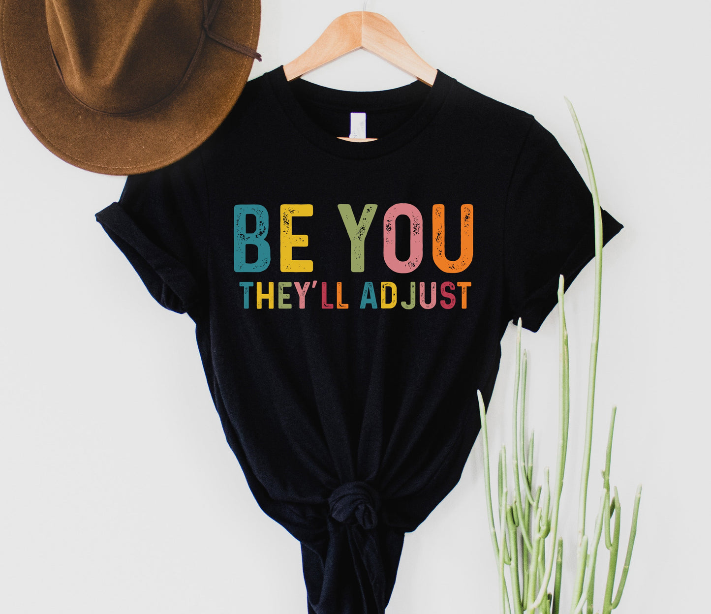Wholesale Be You, They'll Adjust Graphic Tee - Black