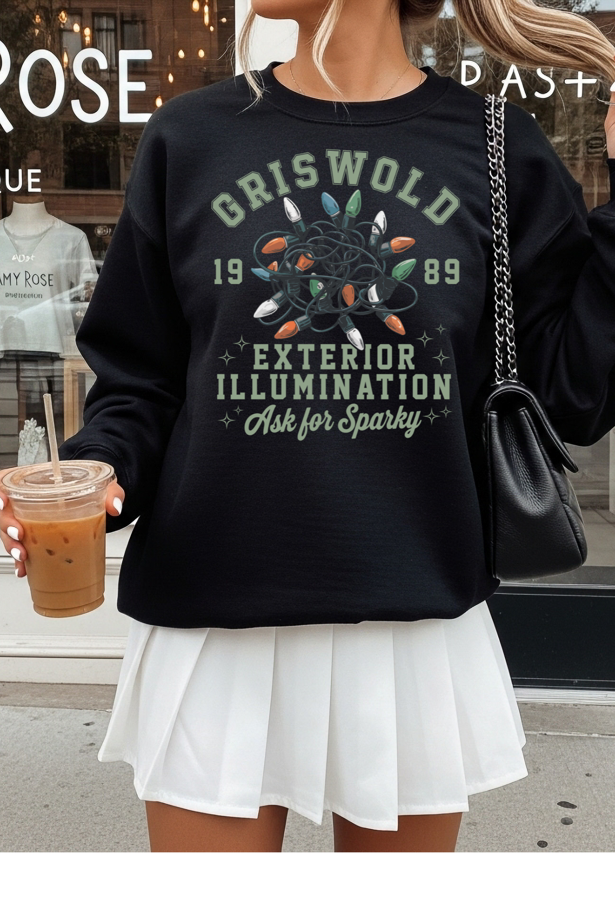 Wholesale Xmas #1 Red - Griswold Family #5 - Black Gildan Sweatshirt