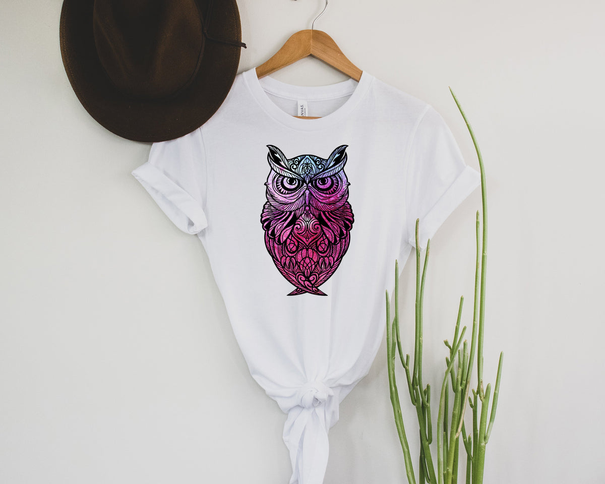 Wholesale Owl Graphic Tee - Grey