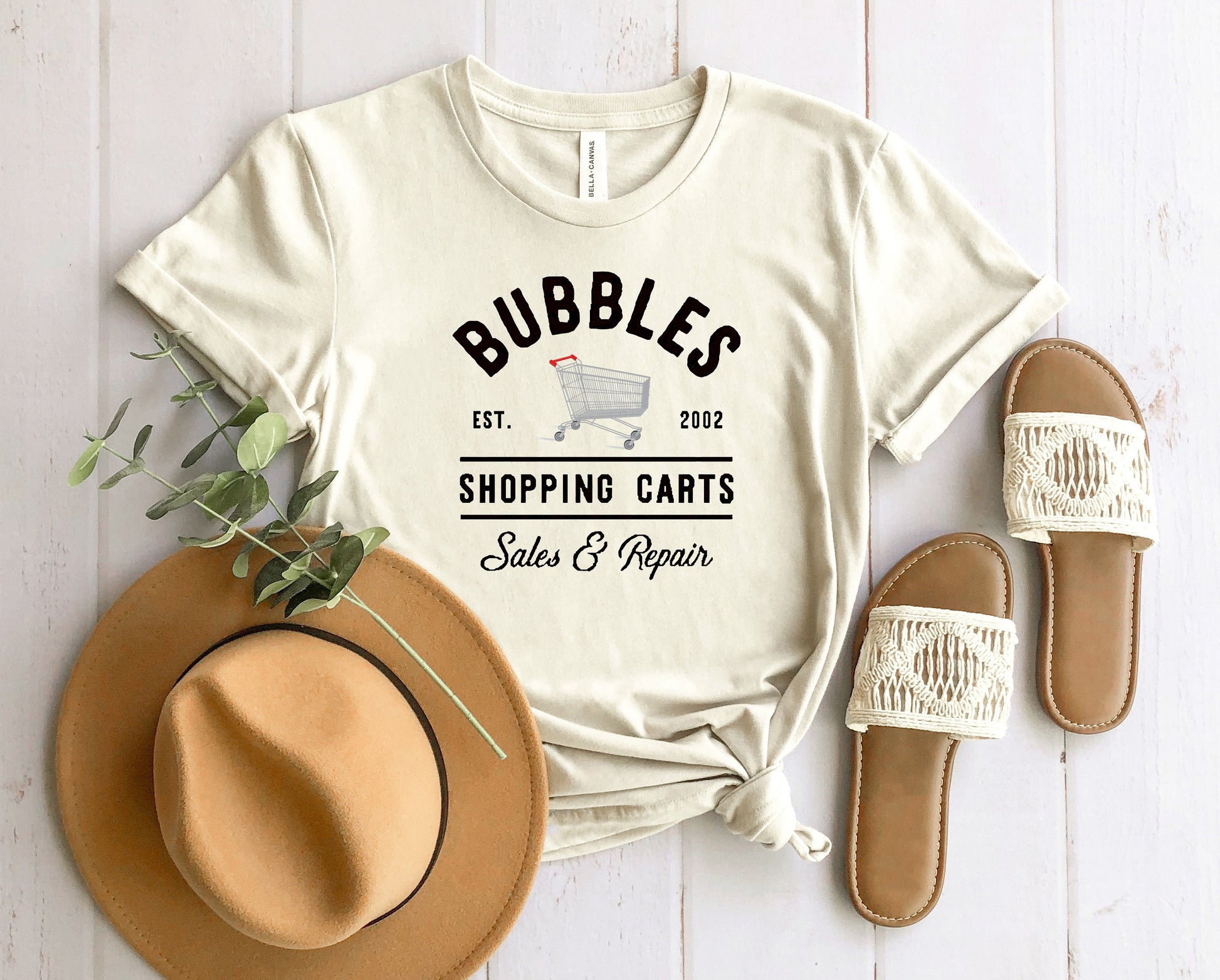 Wholesale Bubbles Graphic Tee - Heather Sand
