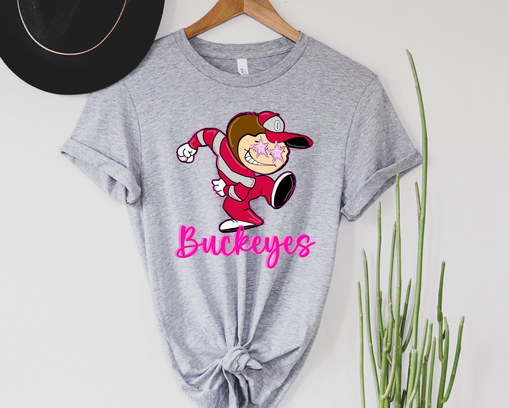 Wholesale Buckeyes Mascot Graphic Tee - White