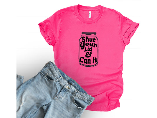 Wholesale Can It Graphic Tee - Fuschia