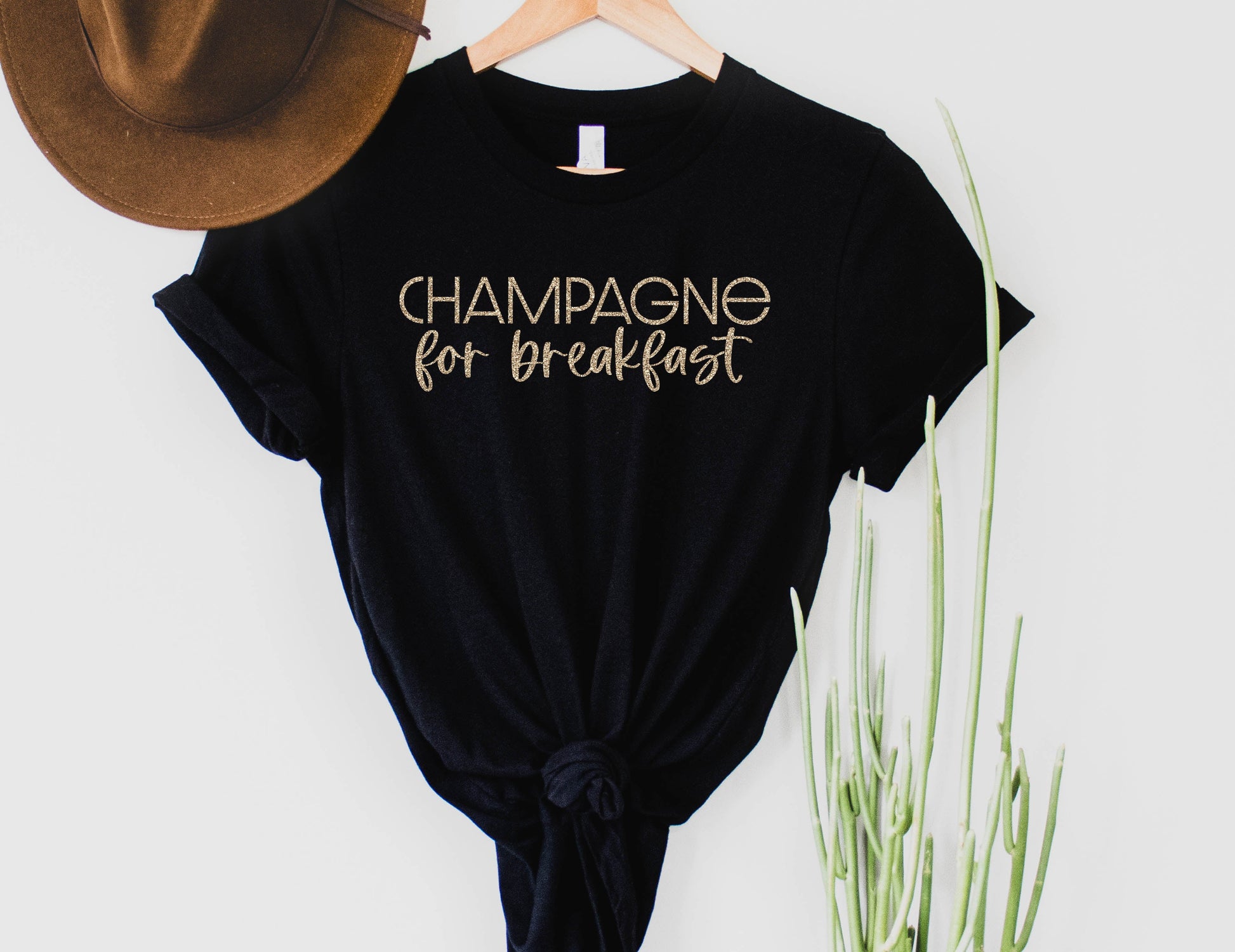 Wholesale Champagne for Breakfast - Black Sweatshirt