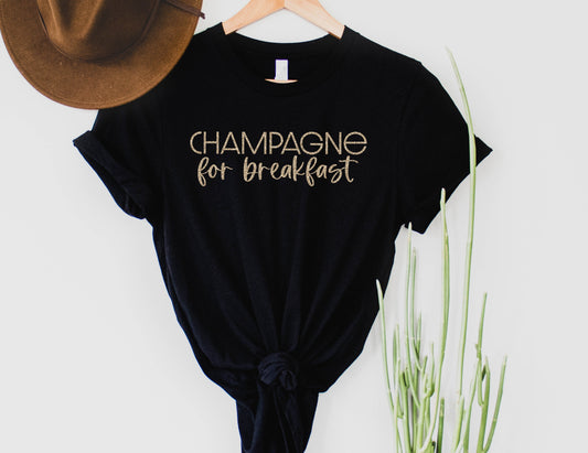Wholesale Champagne for Breakfast - Black Sweatshirt