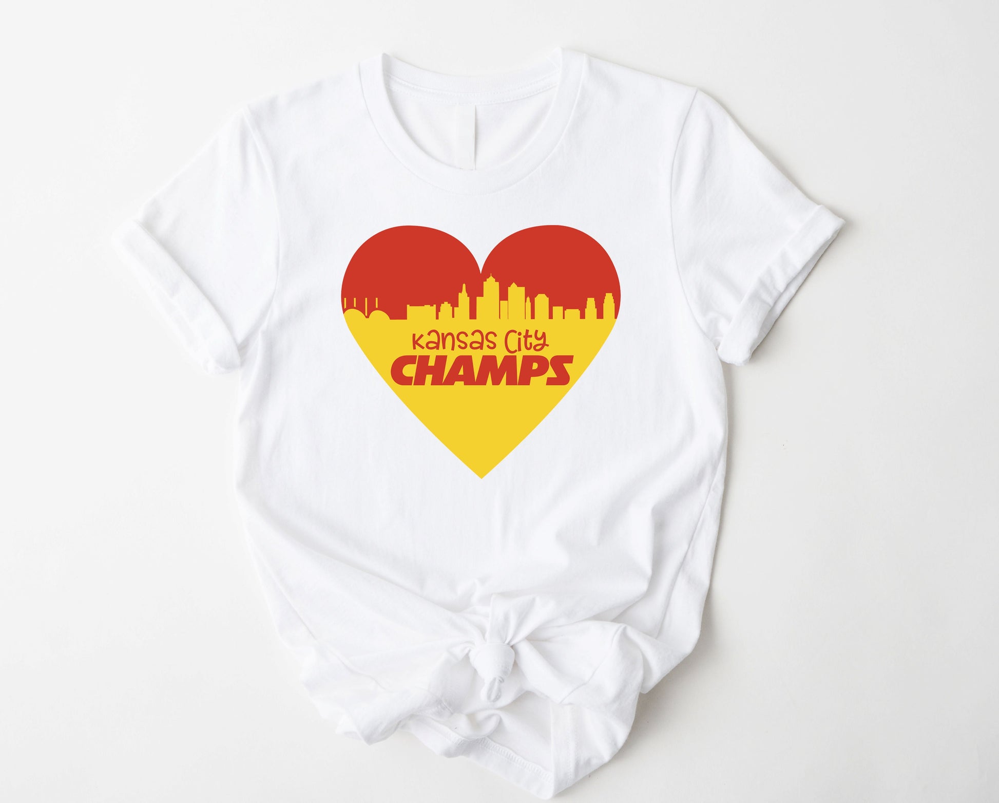 Wholesale Champs Heart Graphic Tee - White Tee