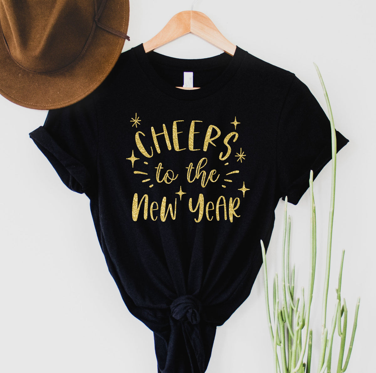 Wholesale Cheers to the New Year Graphic Tee - White
