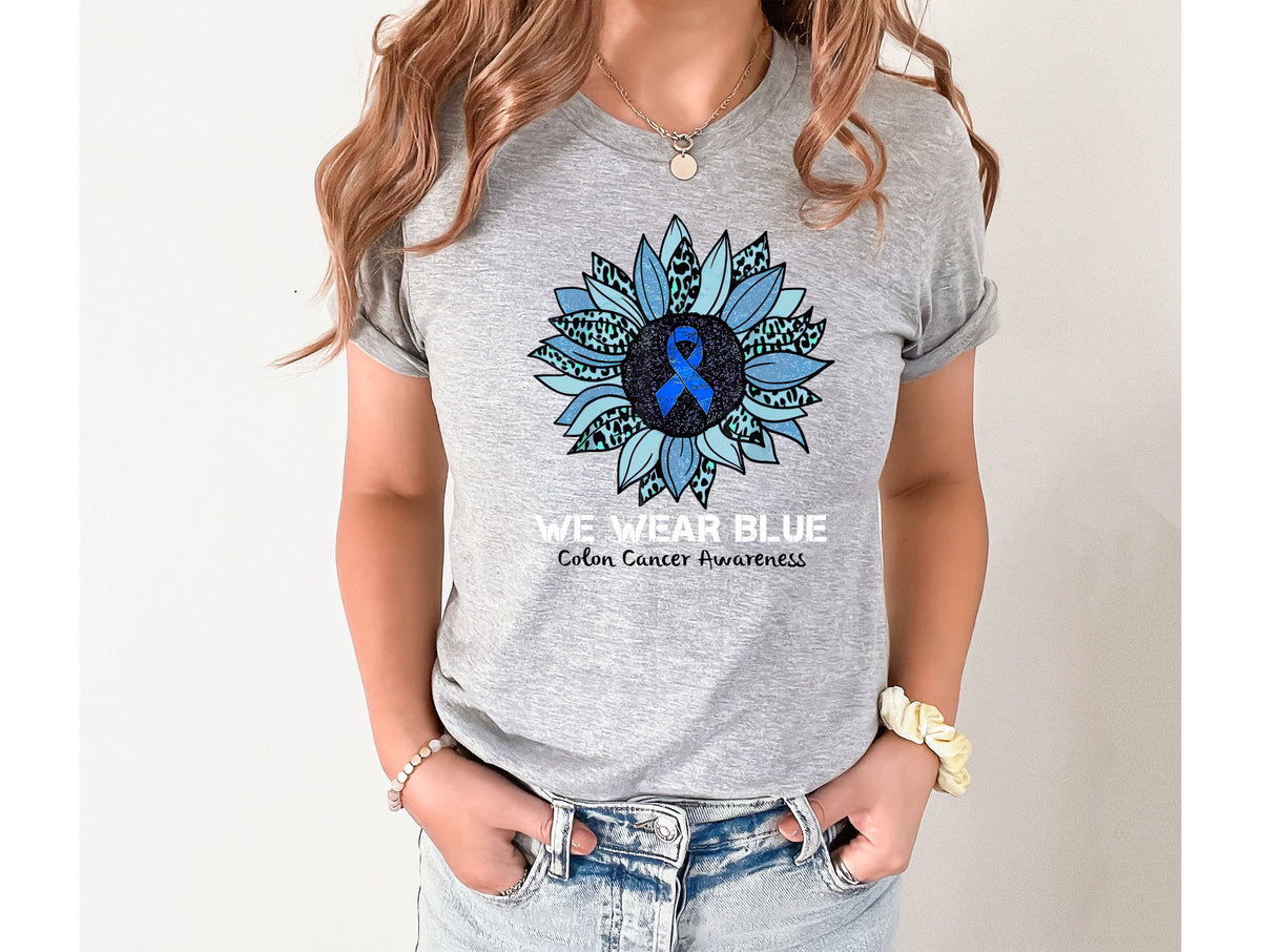 Wholesale Colon Cancer Awareness Graphic Tee - Heather Grey