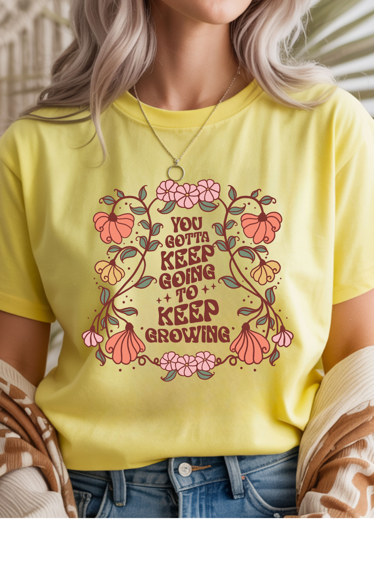 Wholesale Color Me Spring - Keep Going #10 - Cornsilk Gildan Tee