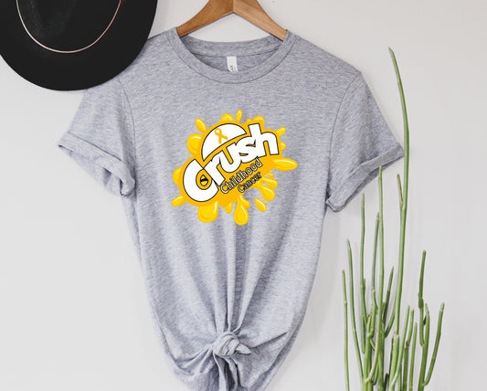Wholesale Crush Childhood Cancer Graphic Tee - Black