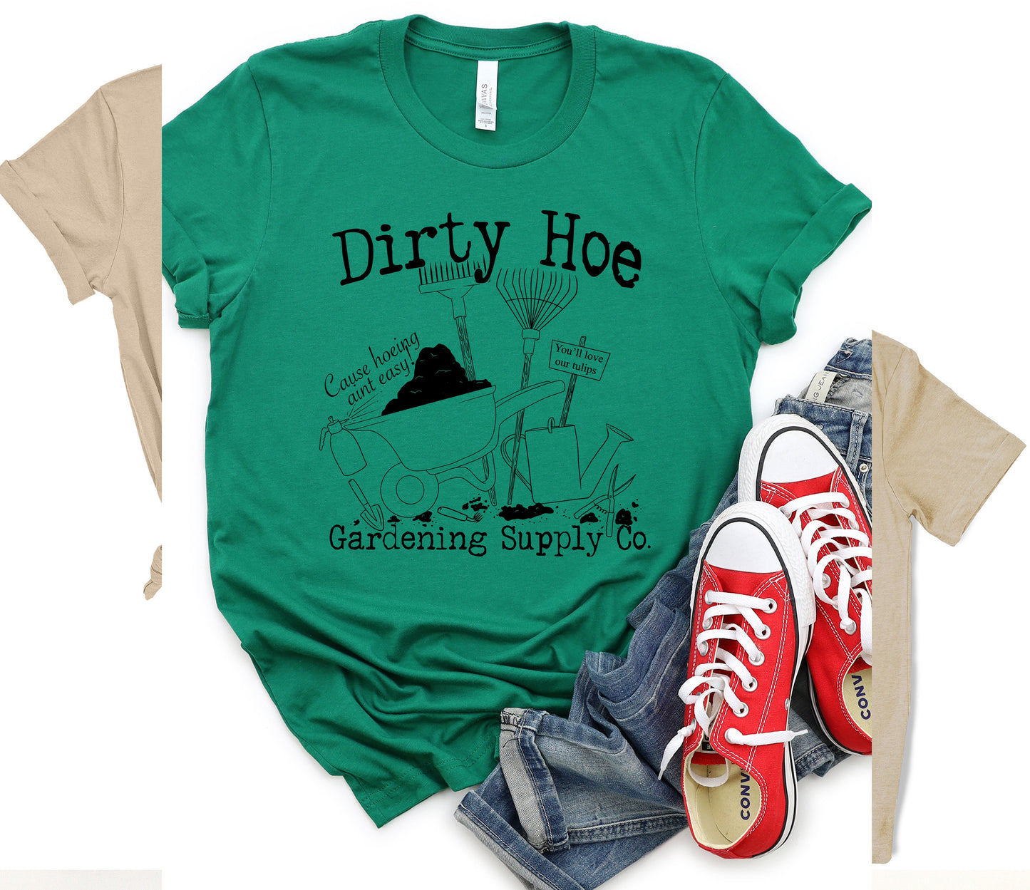 Wholesale Dirty Hoe Graphic Tee - Mint