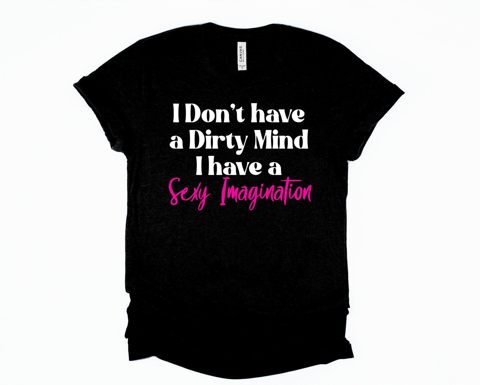 Wholesale Dirty mind Graphic Tee - Black Tee