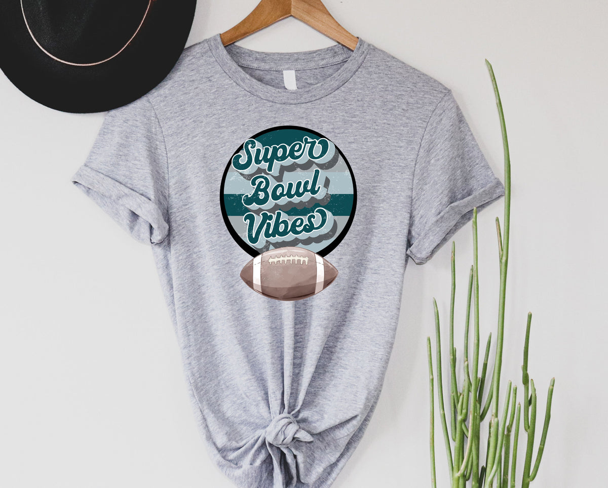Wholesale Eagles Superbowl Vibes Graphic Tee - Grey