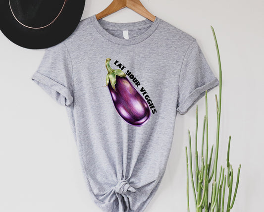 Wholesale Eat Your Veggies Graphic Tee - White Tee