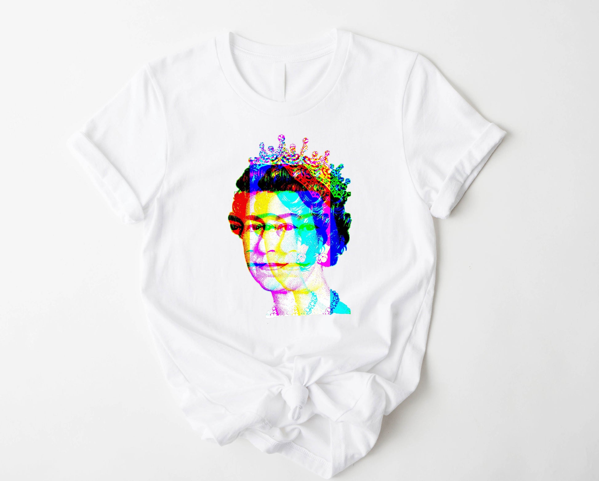 Wholesale Editorial Queen Graphic Tee - White