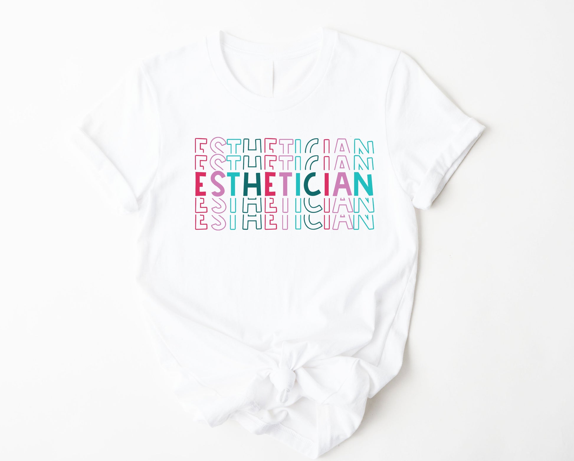 Wholesale Esthetician Graphic Tee - White