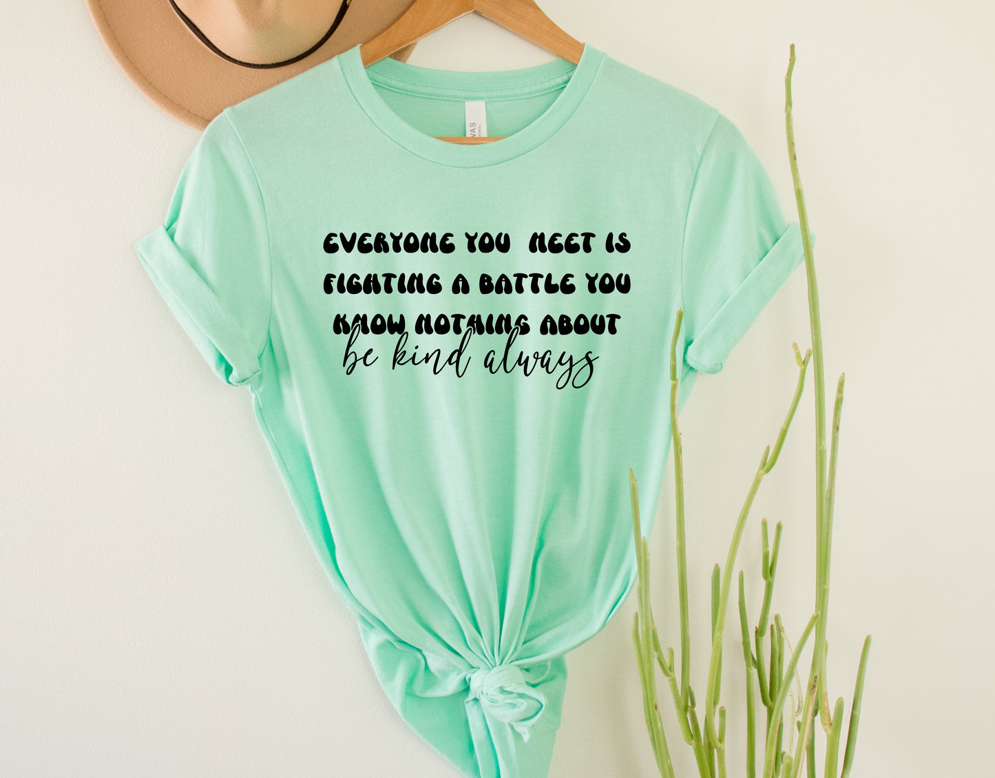 Wholesale Everyone You meet Graphic Tee - Heather Sand