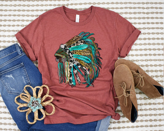 Wholesale Feathers Graphic Tee - Heather Sand