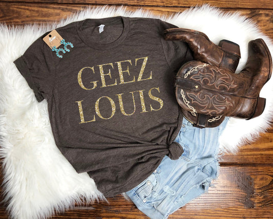 Wholesale Geez Louis Graphic Tee - Brown Tee