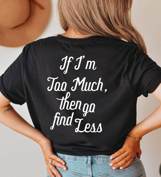 Wholesale Go Find Less Back Print Graphic Tee - Comfort Colors Black