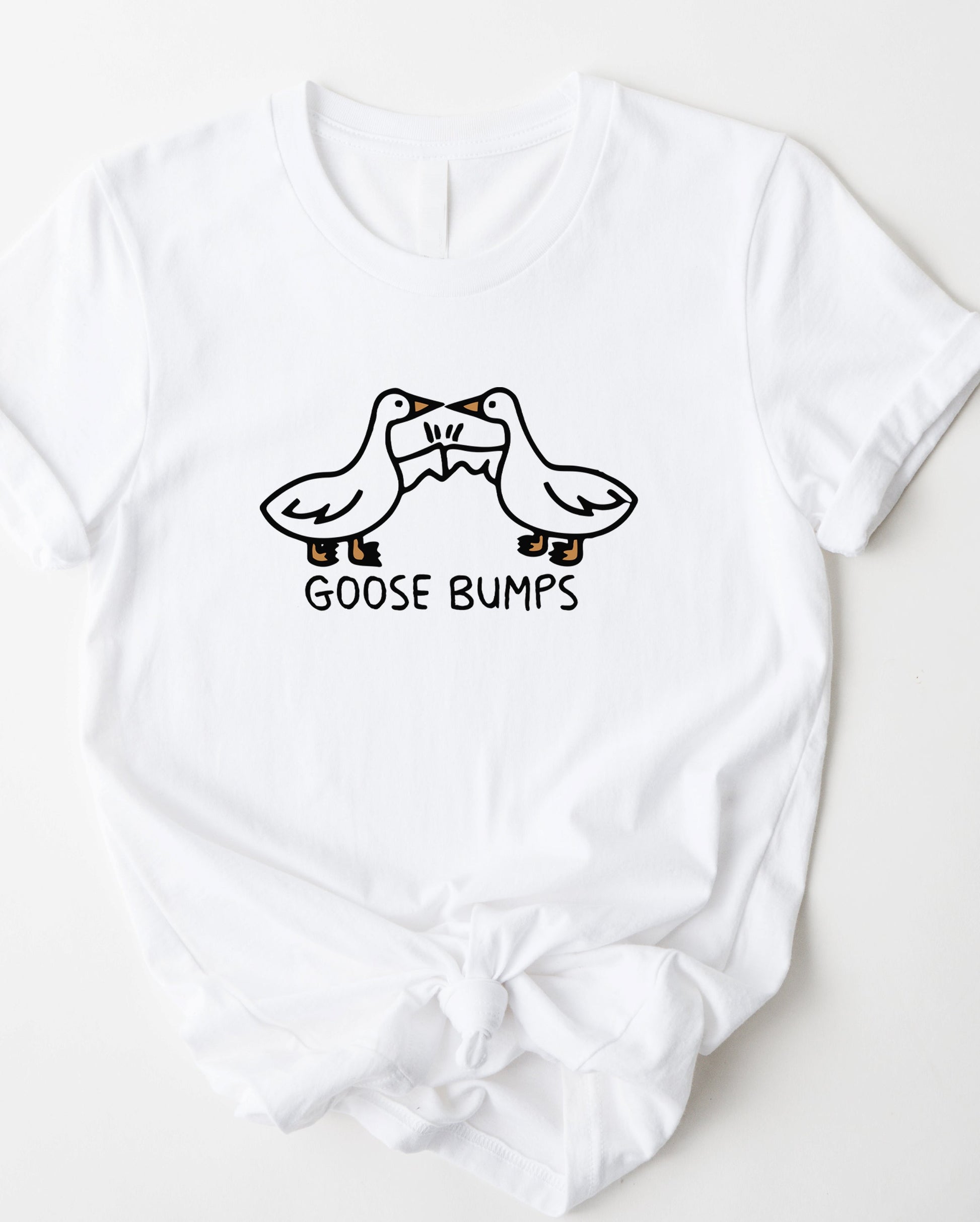 Wholesale Goose Bumps Graphic Tee - White Tee