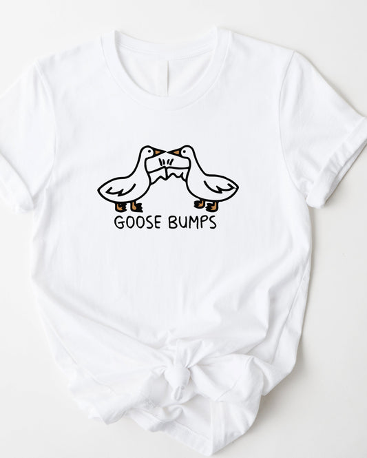 Wholesale Goose Bumps Graphic Tee - White Tee