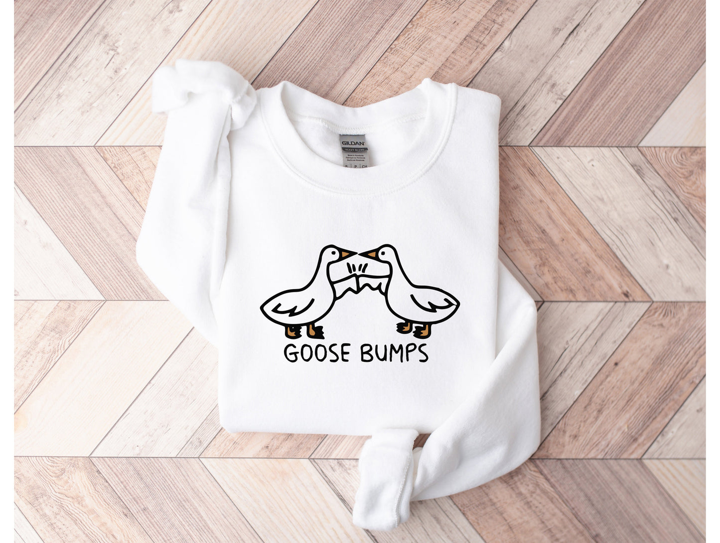 Wholesale Goose Bumps Graphic Tee - White Sweatshirt