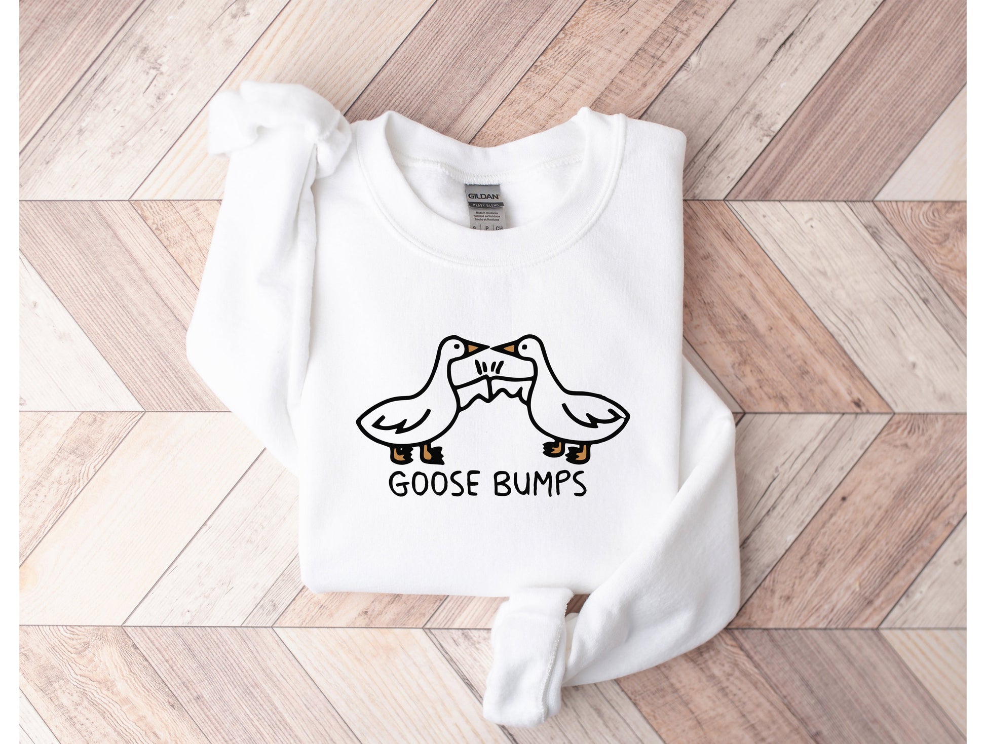 Wholesale Goose Bumps Graphic Tee - White Sweatshirt