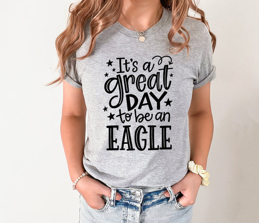 Wholesale Great Day to Be an Eagle Graphic Tee - White Tee