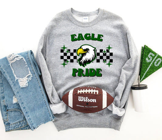 Wholesale Green Eagles Graphic Tee - White Tee