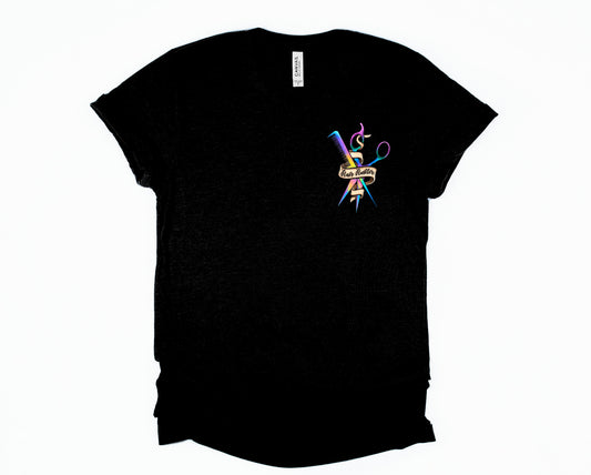 Wholesale Hair Hustler Pocket Print Graphic Tee - White