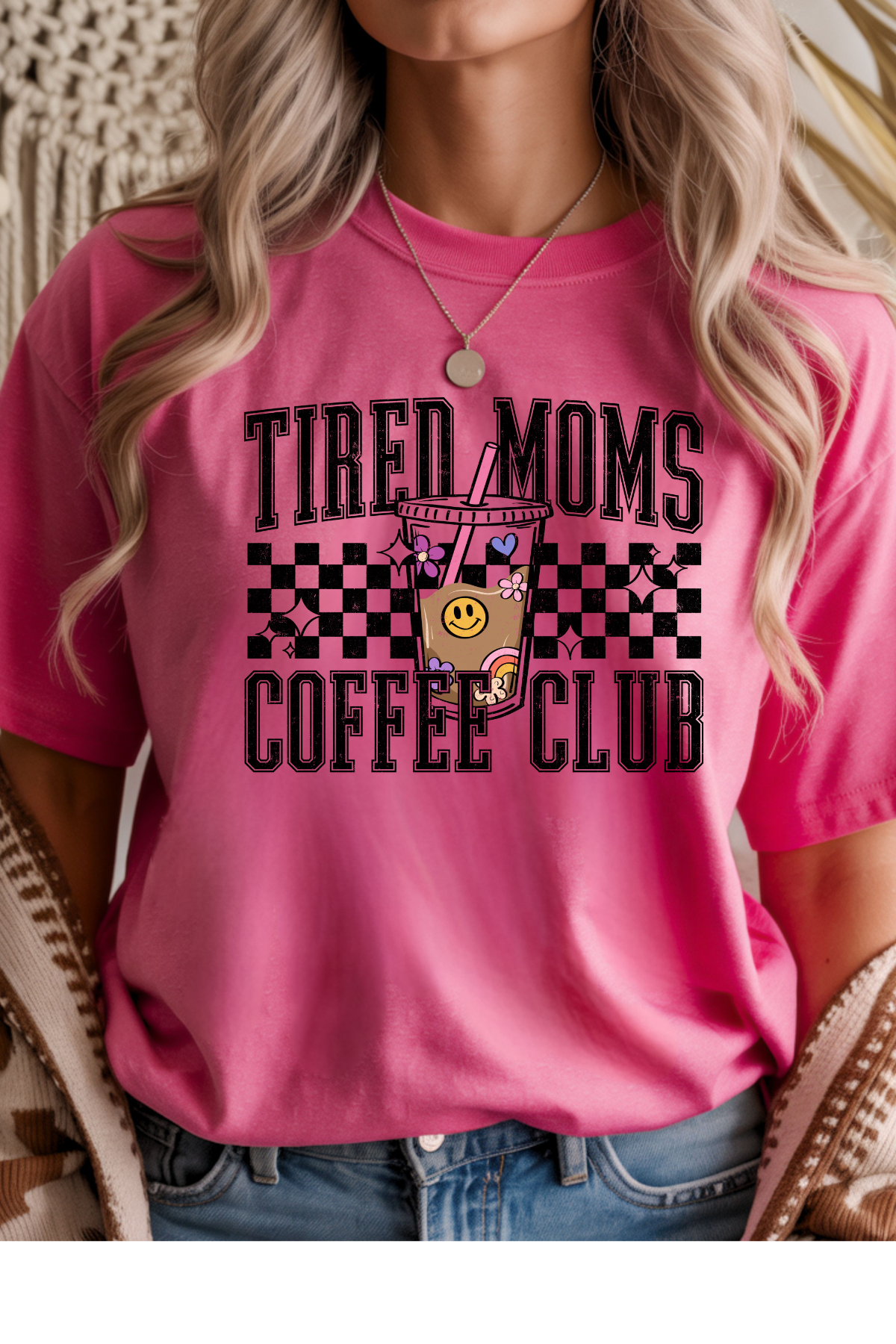 Wholesale Soft Meadow - Tired Moms Coffee Club #6 - Heather Helicina Gildan Tee