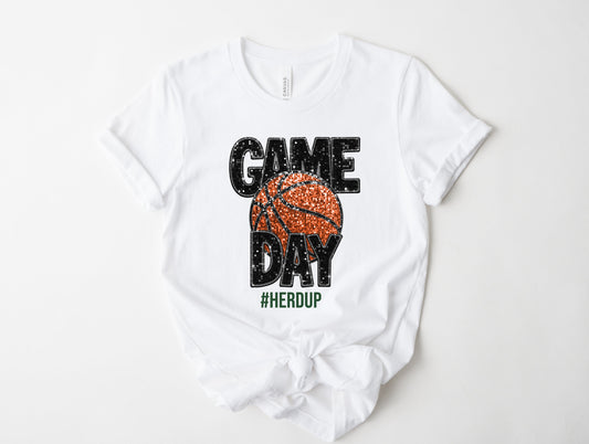 Wholesale Herdup Bling Graphic Tee - White Tee