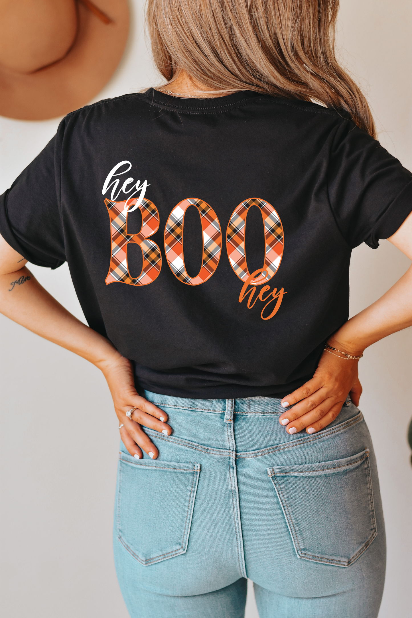 Wholesale Hey Boo Hey Graphic Tee - Black